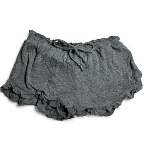 Aeropostale Grey Ruffle Shorts M Casual Drawstring